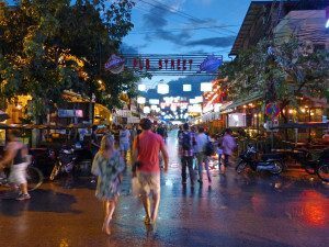 In der Pub Street spielt sich das Nachtleben von Siem Reap ab.