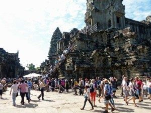 Angkor Wat Kleidung Hitze Andrang