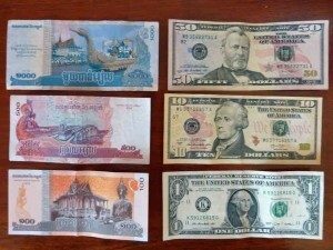 Der US-Dollar ist die übliche Alltagswährung in Kambodscha und der Kambodschanische Riel wird nur für Kleinbeträge verwendet.