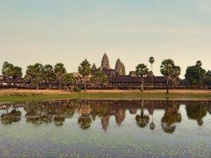 Angkor Wat frontal am Abend