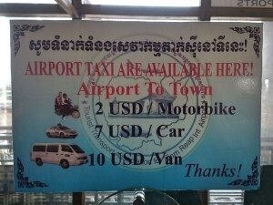 Taxi Flughafen Siem Reap