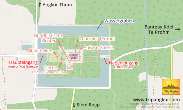 Angkor Wat Karte