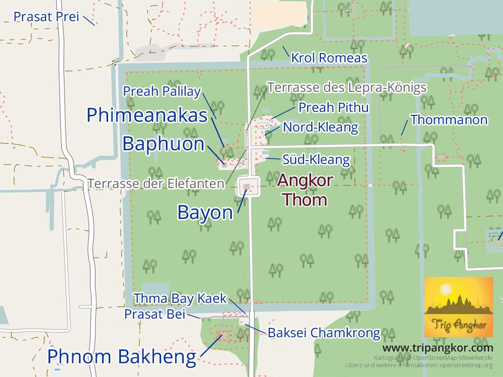 Angkor Thom Karte