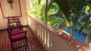 Gehobenes Hotel Siem Reap - Balkon