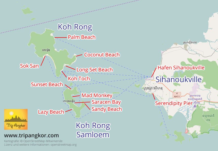 Karte Fähre Koh Rong / Koh Rong Samloem