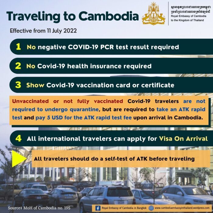 Einreise nach Kambodscha - geimpft oder ungeimpft ohne Quarantäne möglich